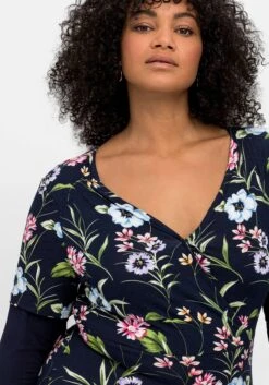 Jerseykleid Im Wickelschnitt, Mit Blumendruck -Sheego Verkaufe 14559300452 04KYT 02 SH