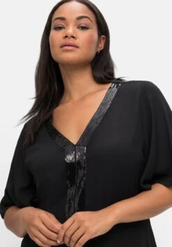 Sheego Abendkleid Mit Pailletten Am V-Ausschnitt -Sheego Verkaufe 14568200289 04IEU 02 SH