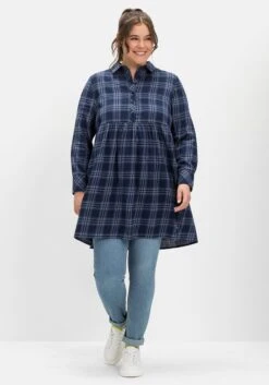 Sheego Kariertes Blusenkleid Im Hängerchen-Stil -Sheego Verkaufe 14569602118 04IPJ 03 SH