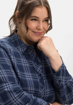 Sheego Kariertes Blusenkleid Im Hängerchen-Stil -Sheego Verkaufe 14569602118 04IPK 05 SH