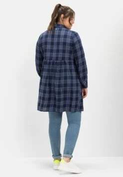 Sheego Kariertes Blusenkleid Im Hängerchen-Stil -Sheego Verkaufe 14569602118 04IPP 05 SH