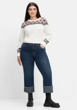 Sheego Weite 7/8-Jeans Mit Breitem Saum-Umschlag -Sheego Verkaufe 14570100330 04IPQ 02 SH
