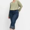 Sheego Weite 7/8-Jeans Mit Breitem Saum-Umschlag