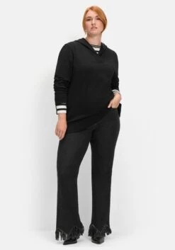 Sheego Bootcut-Jeans Mit Fransensaum In Zickzack-Form -Sheego Verkaufe 14570600341 04IQZ 02 SH