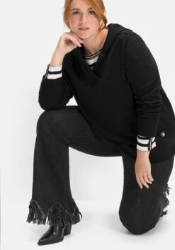 Sheego Bootcut-Jeans Mit Fransensaum In Zickzack-Form -Sheego Verkaufe 14570600341 04IR6 02 SH