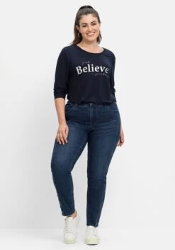 Sheego Schmale Jeans Mit Zierösen, In Five-Pocket-Form -Sheego Verkaufe 14570700330 04IR8 02 SH