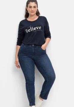 Sheego Schmale Jeans Mit Zierösen, In Five-Pocket-Form -Sheego Verkaufe 14570700330 04IRF 02 SH