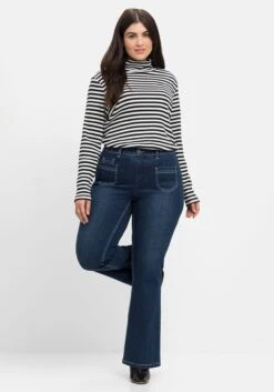 Sheego Bootcut-Jeans In High-Heel-Länge, Mit Kontrastnähten -Sheego Verkaufe 14571800330 04ISN 02 SH
