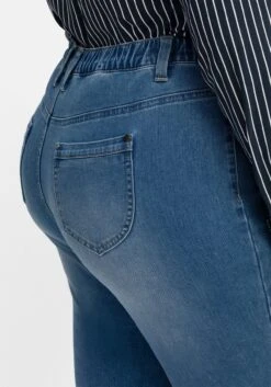 Sheego Bootcut-Jeans Mit Gummibund Und Kontrastnähten -Sheego Verkaufe 14575400053 04NA8 02 SH