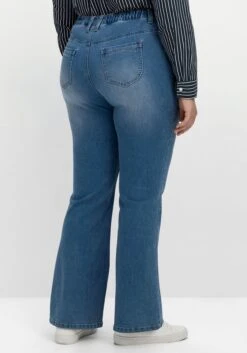 Sheego Bootcut-Jeans Mit Gummibund Und Kontrastnähten -Sheego Verkaufe 14575400053 04NAD 02 SH