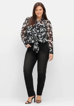 Sheego Skinny Jeans Mit Seitlichen Glitzer-Pipings