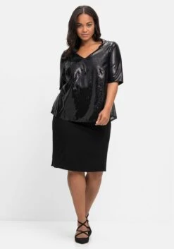 Sheego Cocktailkleid Im Lagenlook Mit Pailletten -Sheego Verkaufe 14575700289 04IHU 02 SH