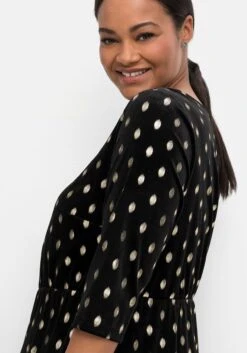 Jerseykleid In Samtoptik, Mit Glitzerdruck -Sheego Verkaufe 14575900377 04IJD 02 SH