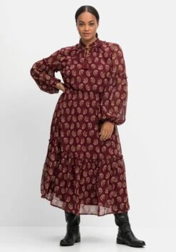 Chiffonkleid In Maxilänge, Mit Paisleydruck -Sheego Verkaufe 14582902047 04ILV 02 SH