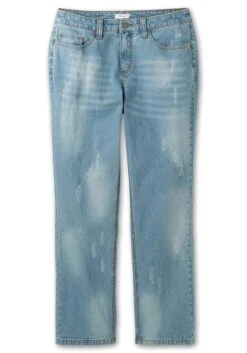 Sheego Gerade Jeans Mit Destroyed-Effekten Und Catfaces -Sheego Verkaufe 14589200327 04IV6 00 SH