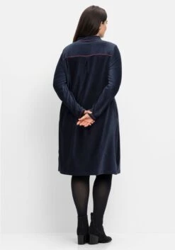 Sheego Shirtkleid In Cordoptik, Mit Kontrastnähten -Sheego Verkaufe 14589500035 04IWE 02 SH