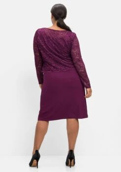 Jerseykleid In 2-in-1-Optik, Mit Spitzen-Oberteil -Sheego Verkaufe 14595800258 04IVP 02 SH