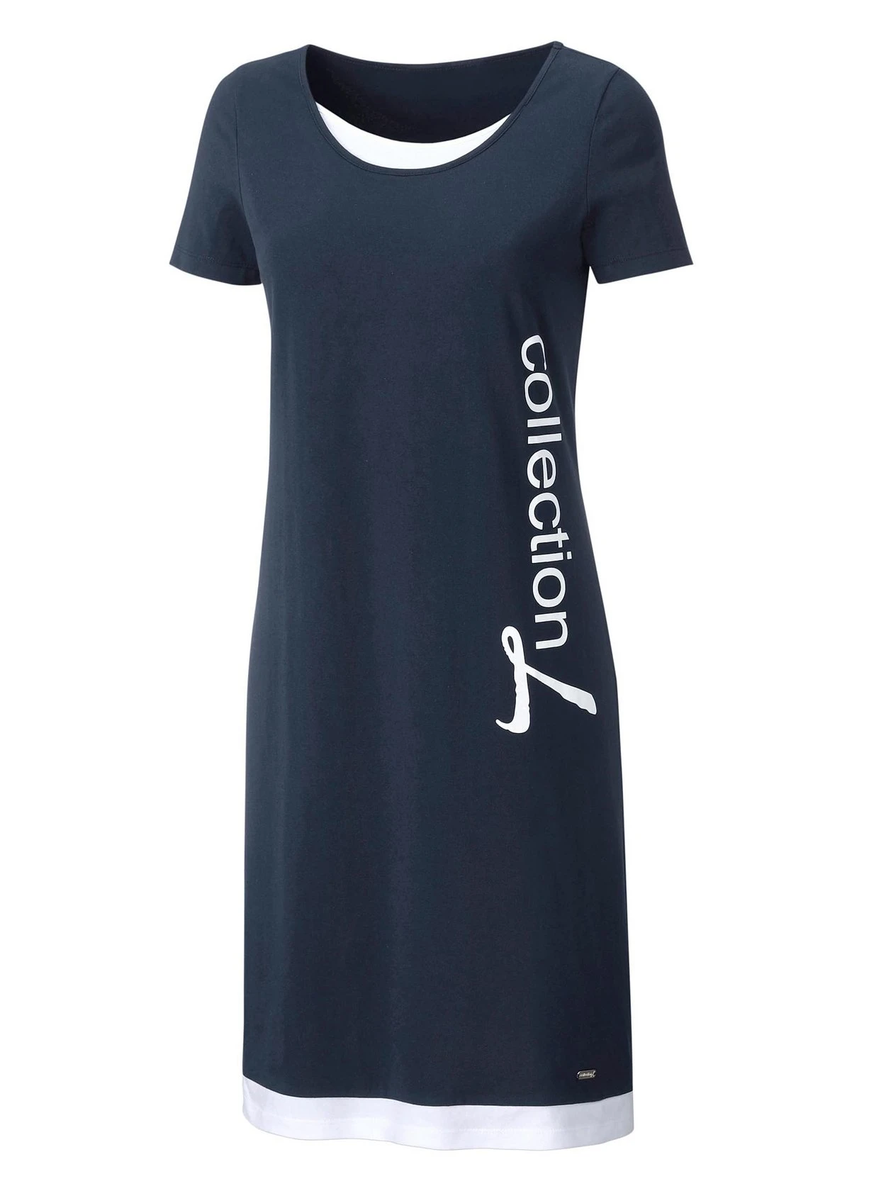 Witt Jerseykleid In 2-in-1-Optik, Mit Wordingprint 1 Witt Jerseykleid In 2-in-1-Optik, Mit Wordingprint