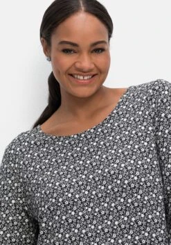 Sheego Shirtkleid In Midilänge, Mit Blumendruck -Sheego Verkaufe 14596800404 04INA 02 SH