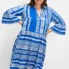 Maxikleid Mit Ethnoprint Und Volant