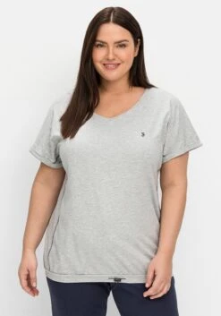Sheego Relaxshirt Mit Elastischem Saumbund