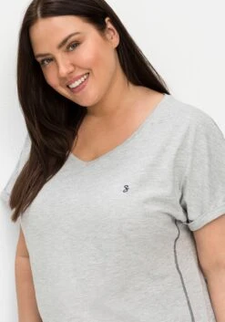 Sheego Relaxshirt Mit Elastischem Saumbund -Sheego Verkaufe 14645600776 04L7A 02 SH