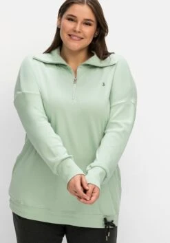 Sheego Relax-Sweatshirt Mit Troyerkragen -Sheego Verkaufe 14646600133 04LAE 02 SH