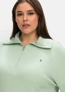 Sheego Relax-Sweatshirt Mit Troyerkragen -Sheego Verkaufe 14646600133 04LAF 02 SH