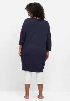 Sheego Relax-Shirtkleid Mit Taschen Und Kontraststreifen -Sheego Verkaufe 14646800018 04L4Y 04 SH