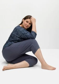 Sheego Relaxhose In 3/4-Länge, Mit Saumbündchen -Sheego Verkaufe 14647000047 04L1J 02 SH