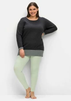 Sheego Relax-Sweatshirt In Longform Mit Breitem Saum -Sheego Verkaufe 14647100105 04KX3 02 SH