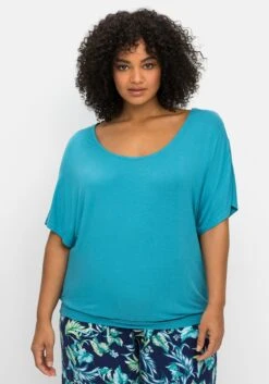 Sheego Strandshirt Mit Einsatz Aus Spitze Im Nacken