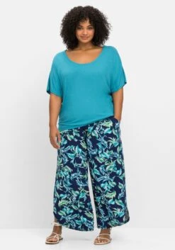 Sheego Strandshirt Mit Einsatz Aus Spitze Im Nacken -Sheego Verkaufe 14652400135 04LBR 02 SH