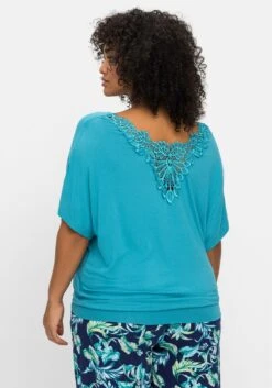 Sheego Strandshirt Mit Einsatz Aus Spitze Im Nacken -Sheego Verkaufe 14652400135 04LBW 02 SH