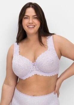 Sheego Bügel-BH Mit Blickdichter Spitze Und Seitenstützen