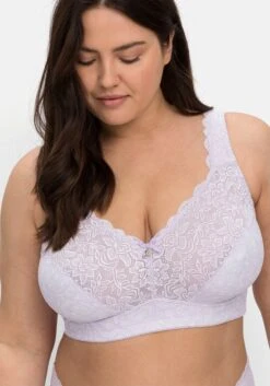 Sheego Komfort-BH Ohne Bügel, Mit Spitze Und Microfaser -Sheego Verkaufe 14667000243 04LHF 02 SH