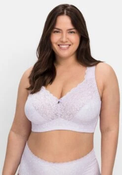 Sheego Komfort-BH Ohne Bügel, Mit Spitze Und Microfaser