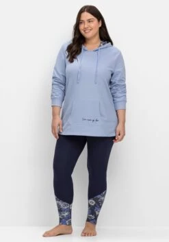 Relaxleggings Mit Blumendruck Und Shaping-Bund