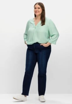 Sheego Gerade Jeans Mit Biesen