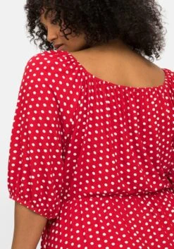 Jerseykleid Mit Punkten Und Karree-Ausschnitt -Sheego Verkaufe 14672700779 04LM0 02 SH