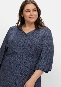 Sheego Jerseykleid In Wickeloptik, Mit Minimalprint -Sheego Verkaufe 14676702119 04LFP 02 SH