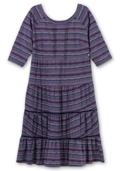 Sheego Jerseykleid Mit 3/4-Ärmeln Und Stufigen Volants -Sheego Verkaufe 14677201059 04LCY 00 SH