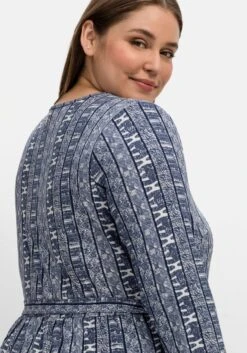 Sheego Jerseykleid Mit Streifendruck, In Midilänge -Sheego Verkaufe 14677301394 04LPK 02 SH