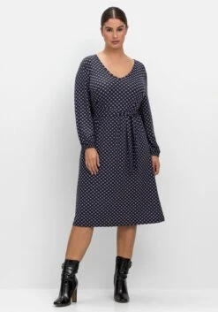 Sheego Jerseykleid In Petite-Passform, Mit Alloverprint