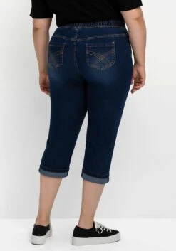 Sheego Schmale Caprijeans Mit Saumumschlag -Sheego Verkaufe 14680800330 04LO1 02 SH