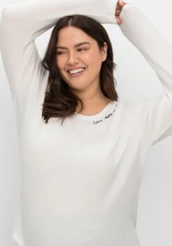 Oversized-Shirt Aus Softem Feinstrick, Mit Wordingprint -Sheego Verkaufe 14685000011 04OFK 02 SH