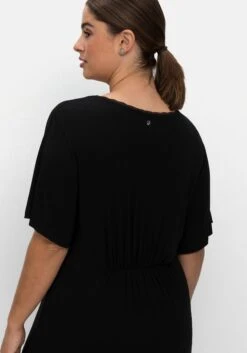 Sheego Midikleid Mit Gesmokter Taille, Aus Viskosejersey -Sheego Verkaufe 14685700289 04LX4 02 SH