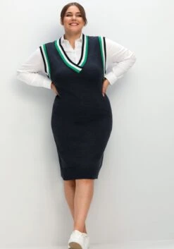 Sheego Strickkleid Im Pullunder-Stil