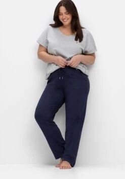 Sheego Relaxhose In Gerader Form, Aus Interlock