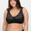 Sheego BH Ohne Bügel Mit Floraler Spitze, Vorderverschluss